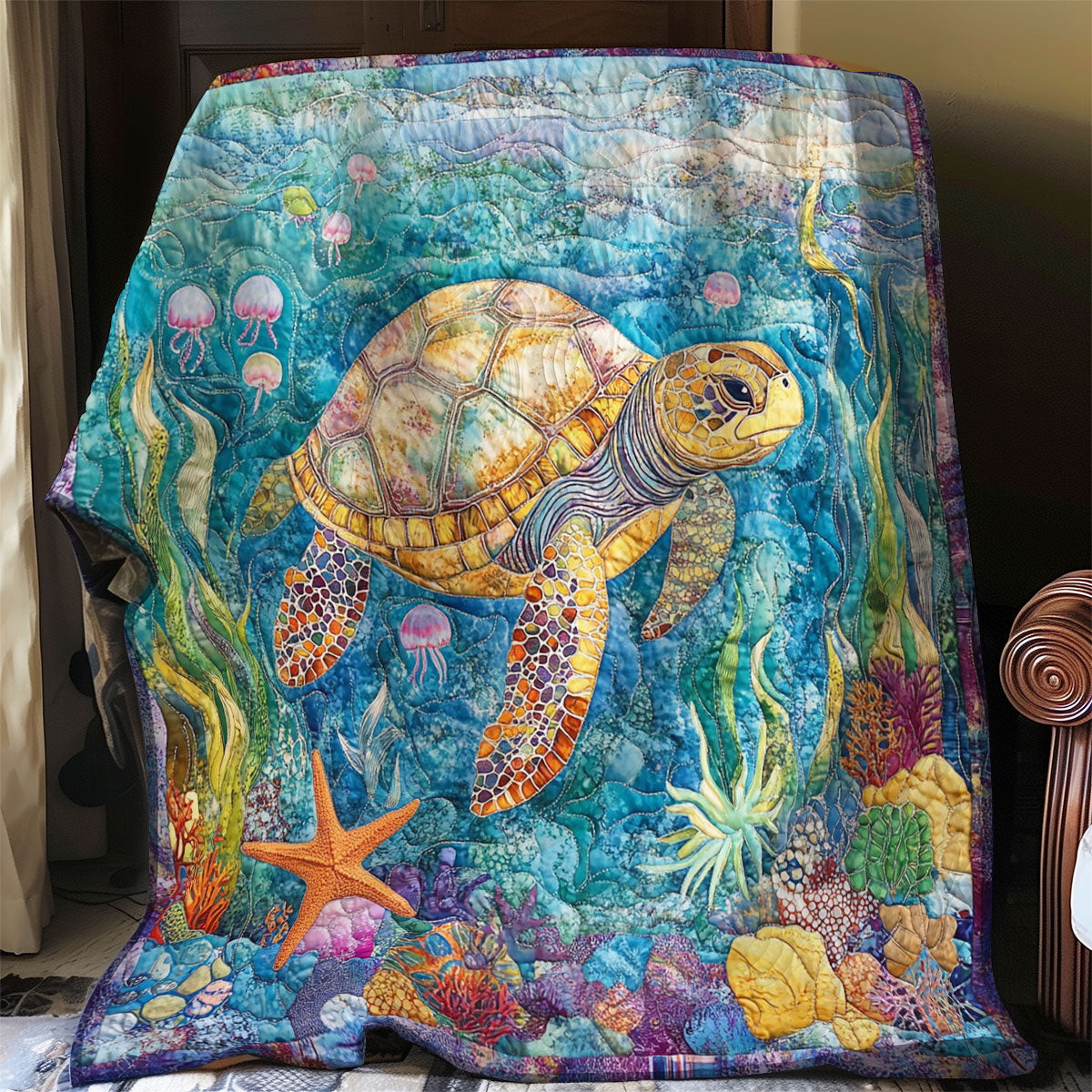 Turtle And Sea WO0508014CL Quilt