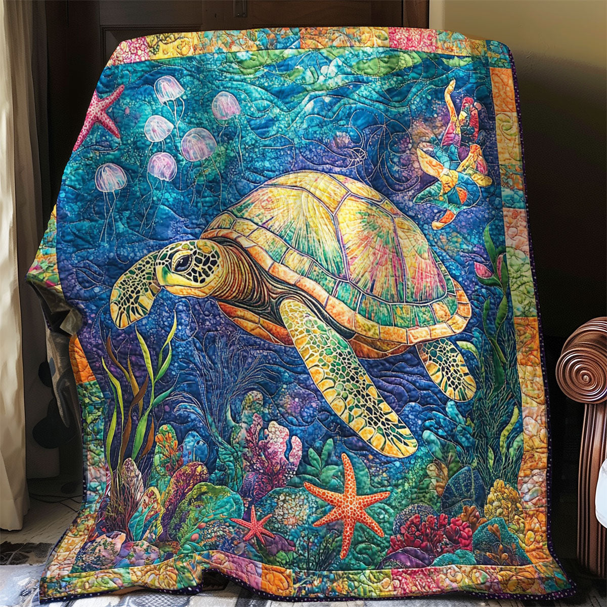 Turtle Under The Sea WO0508013CL Quilt