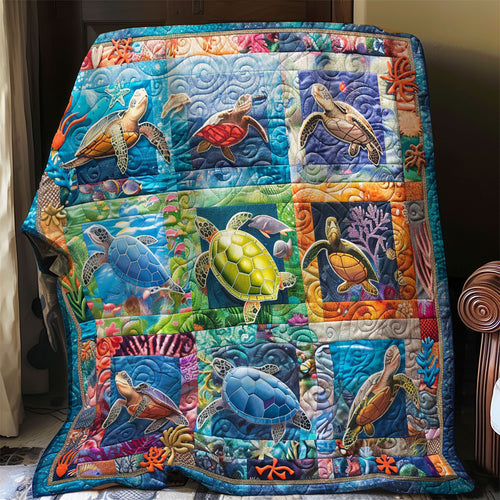 Turtles Ocean Colorful WO1008031CL Quilt