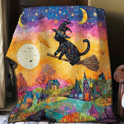 Witch Cat And Broom WO0608009CL Quilt