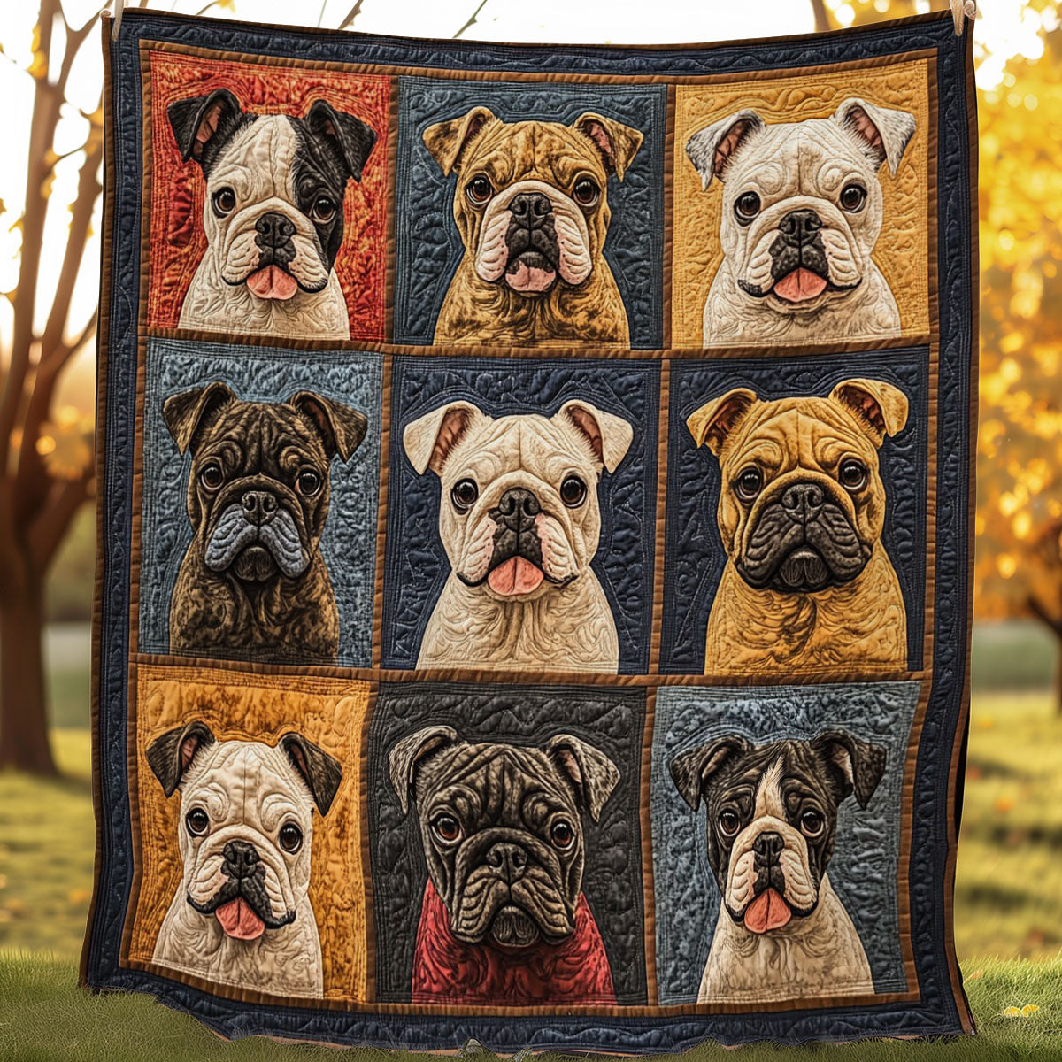 Adorable Bulldogs WO3107009CL Quilt