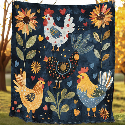 Adorable Chickens XR2907012CL Quilt