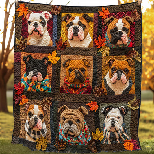 Autumn Breeze Bulldogs XR3107015CL Quilt