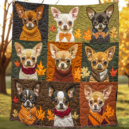 Autumn Chihuahua Delight XR3107008CL Quilt