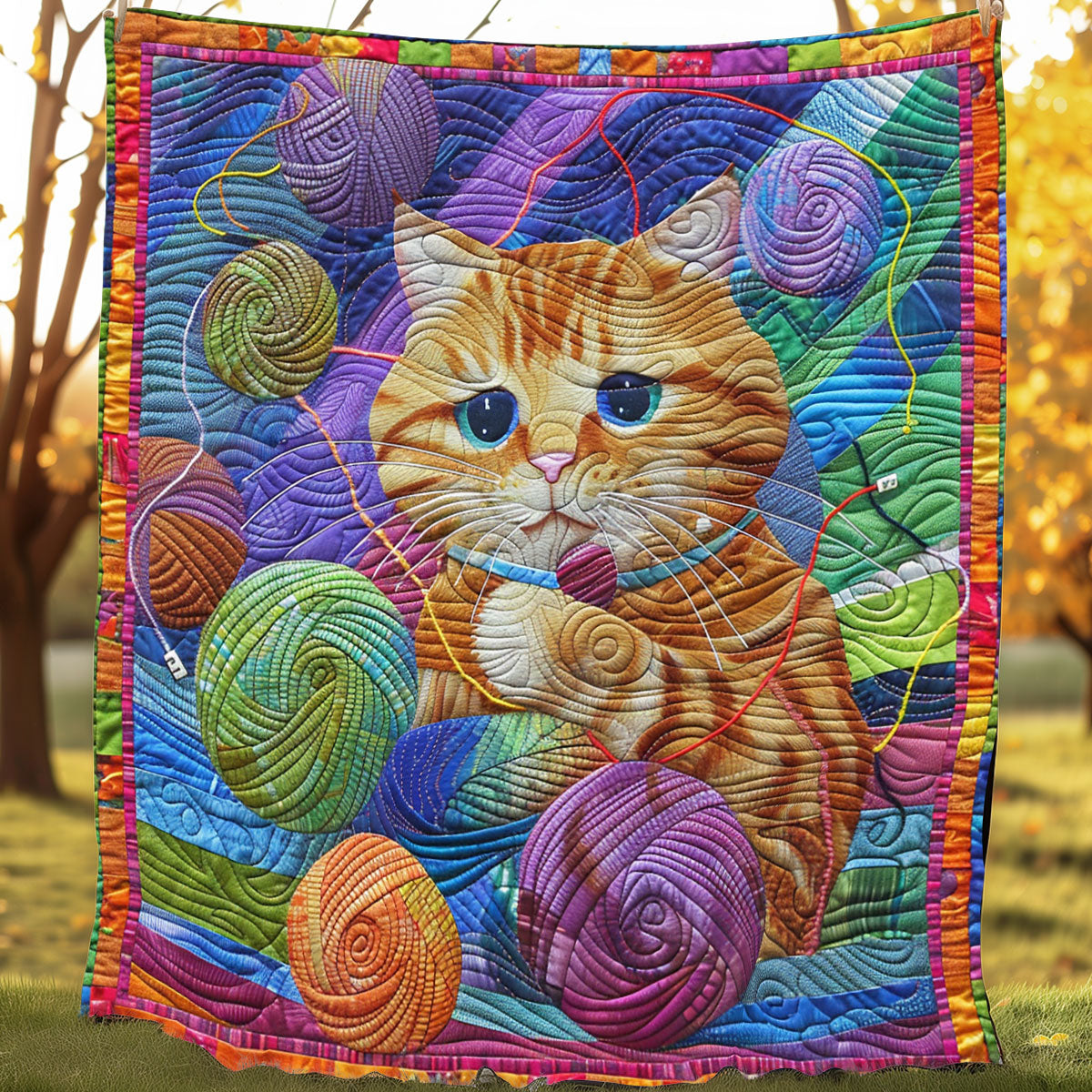 Baby Cats With Yarns XR3007025CL Quilt