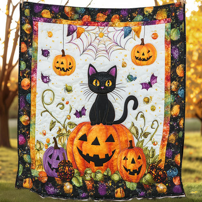 Black Cat Happy Halloween XR0808007CL Quilt