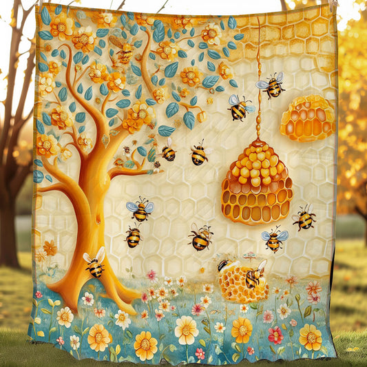 Buzzing Wonders Bees WO0308022CL Quilt