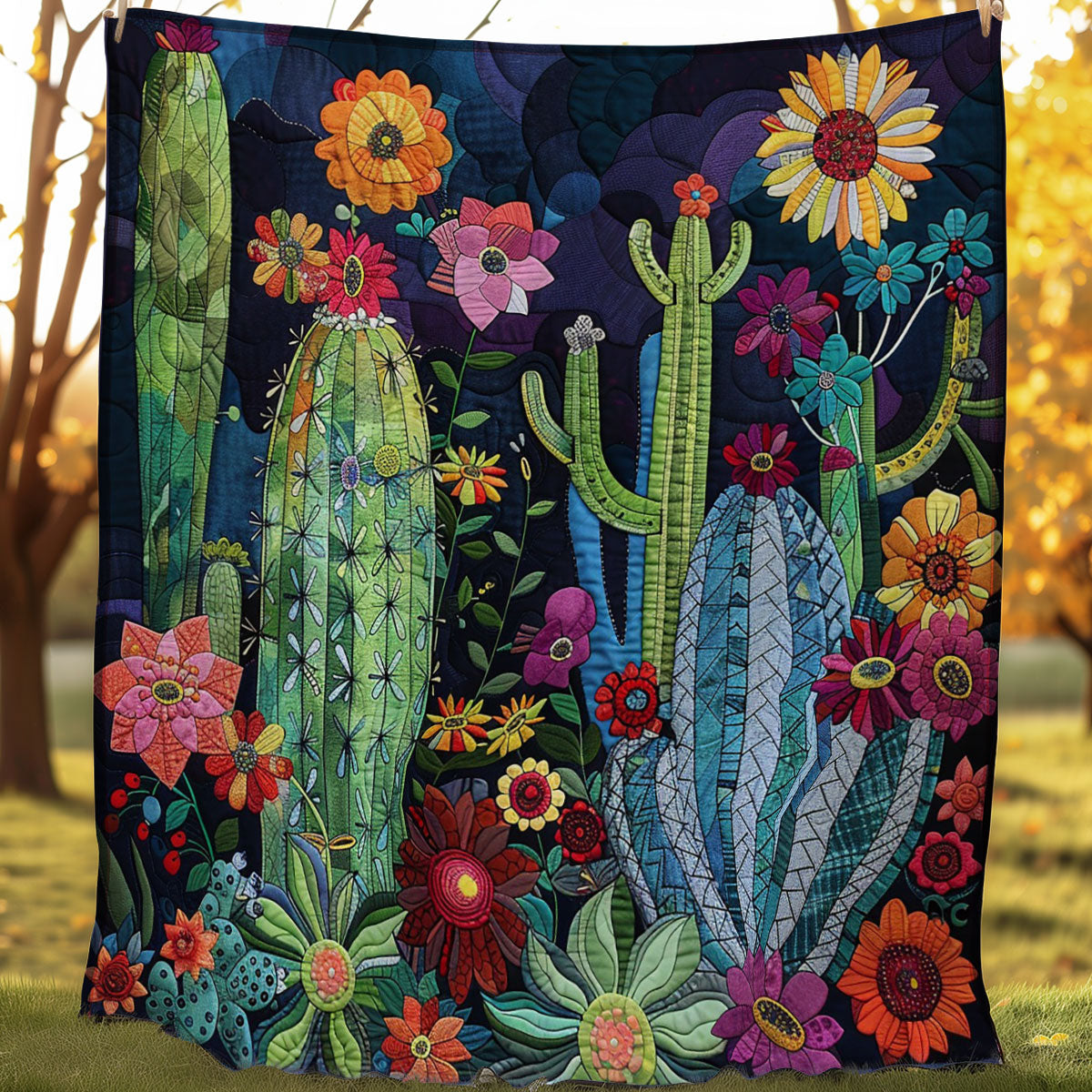 Cactus And Flower WO3007021CL Quilt