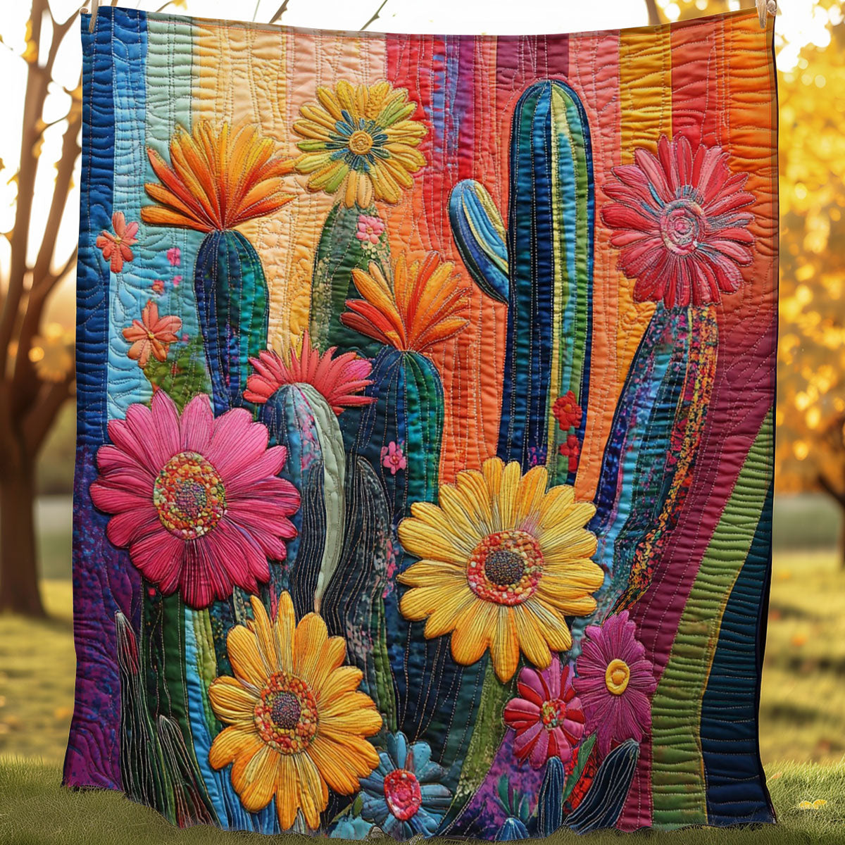 Cactus Colorful WO0608030CL Quilt