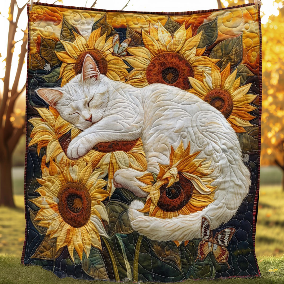 Cat Sleeping Peacefully WO1008019CL Quilt