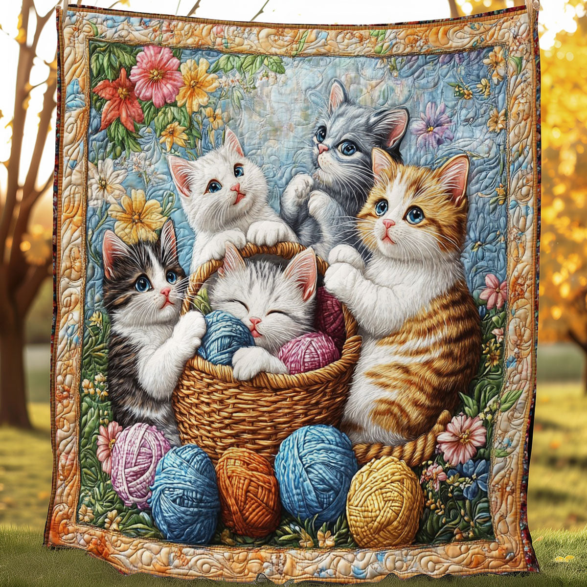 Cats And Yarns WO0708001CL Quilt