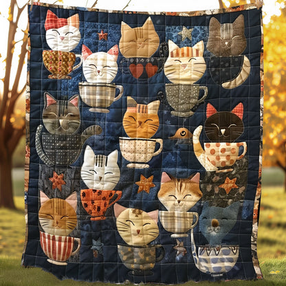 Cheerful Kitten Cup XR3007036CL Quilt