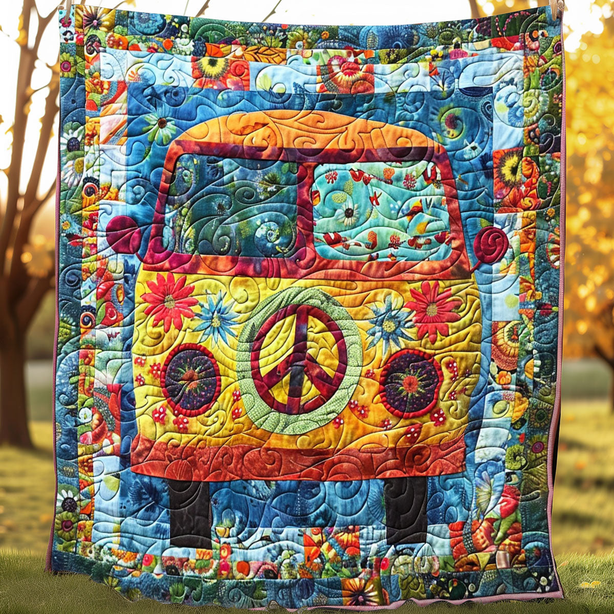 Child Peace Hippie XR2707014CL Quilt