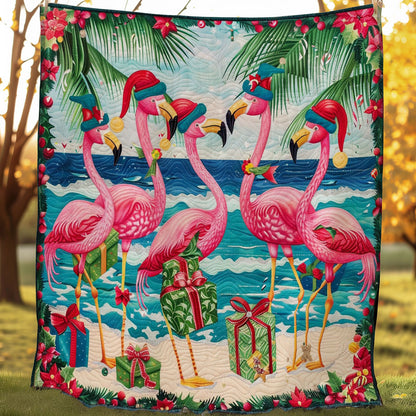 Christmas Gifts For Flamingos WO1008037CL Quilt