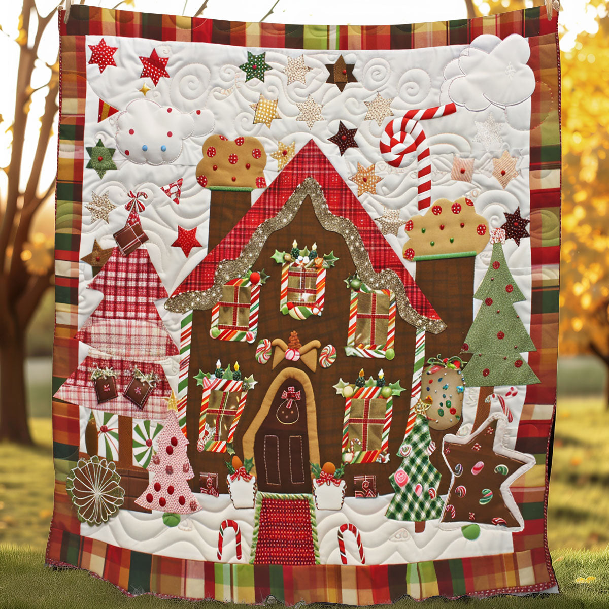 Christmas Ginger House XR3107017CL Quilt