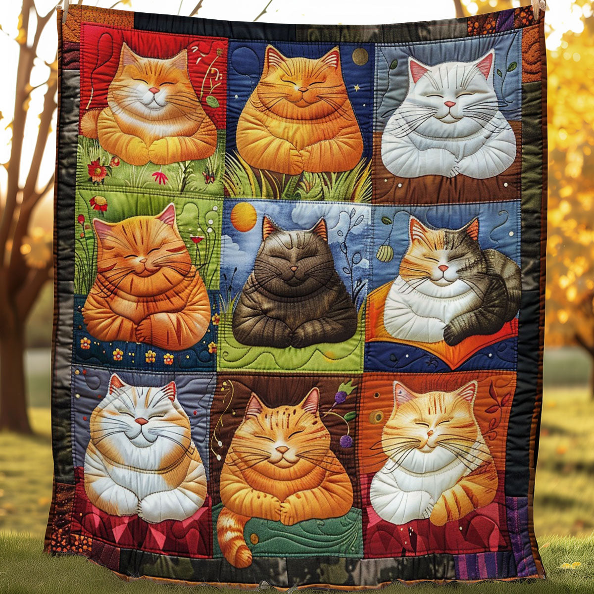 Chuppy Cats Sleeping WO1008004CL Quilt