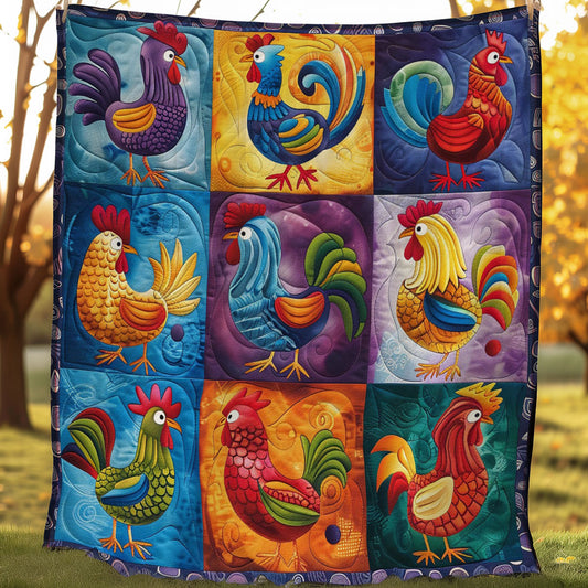 Colorful Chicken WO2707023CL Quilt