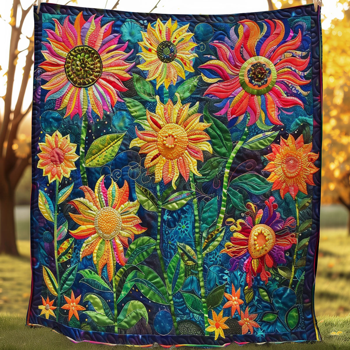 Colorful Flowers WO2707034CL Quilt