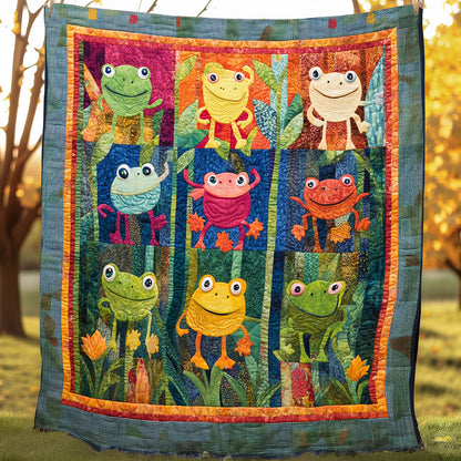 Colorful Frogs XR0108002CL Quilt