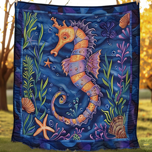 Colorful Seahorse WO3007014CL Quilt