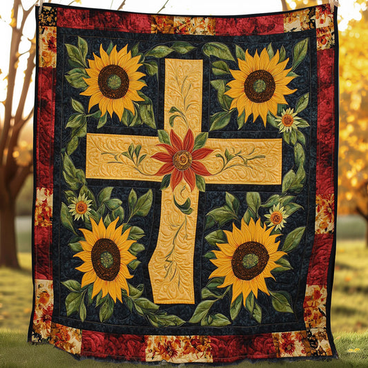 Cross And Flowers WO0308026CL Quilt