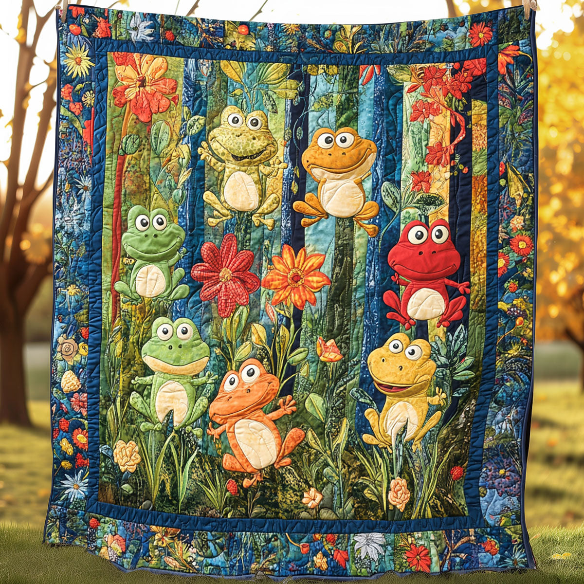 Cute Frogs XR0108001CL Quilt