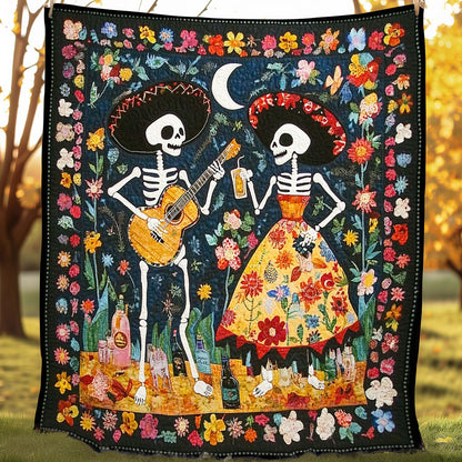 Dancing Sugar Skulls XR0108031CL Quilt