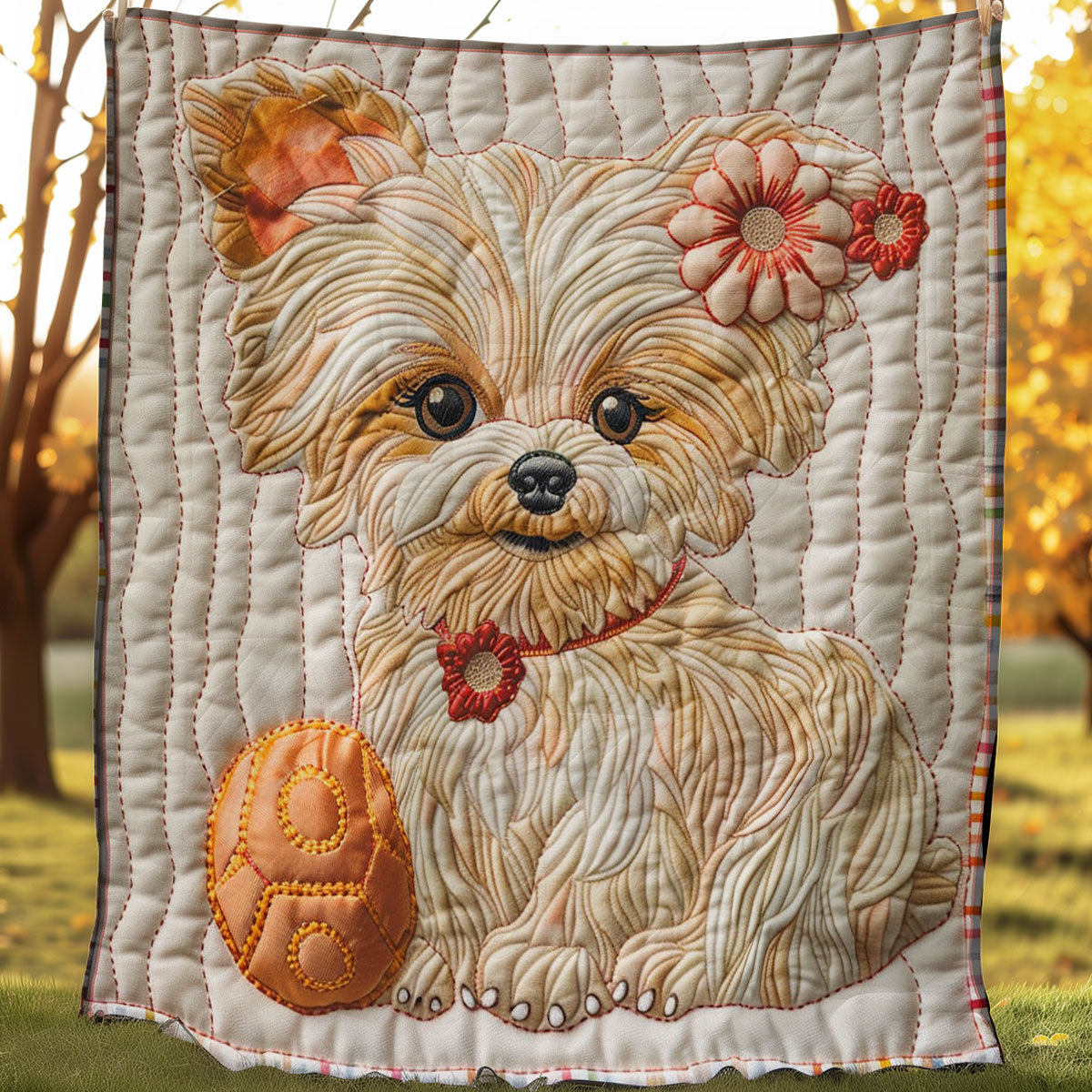 Dog Cute With Ball WO2707030CL Quilt