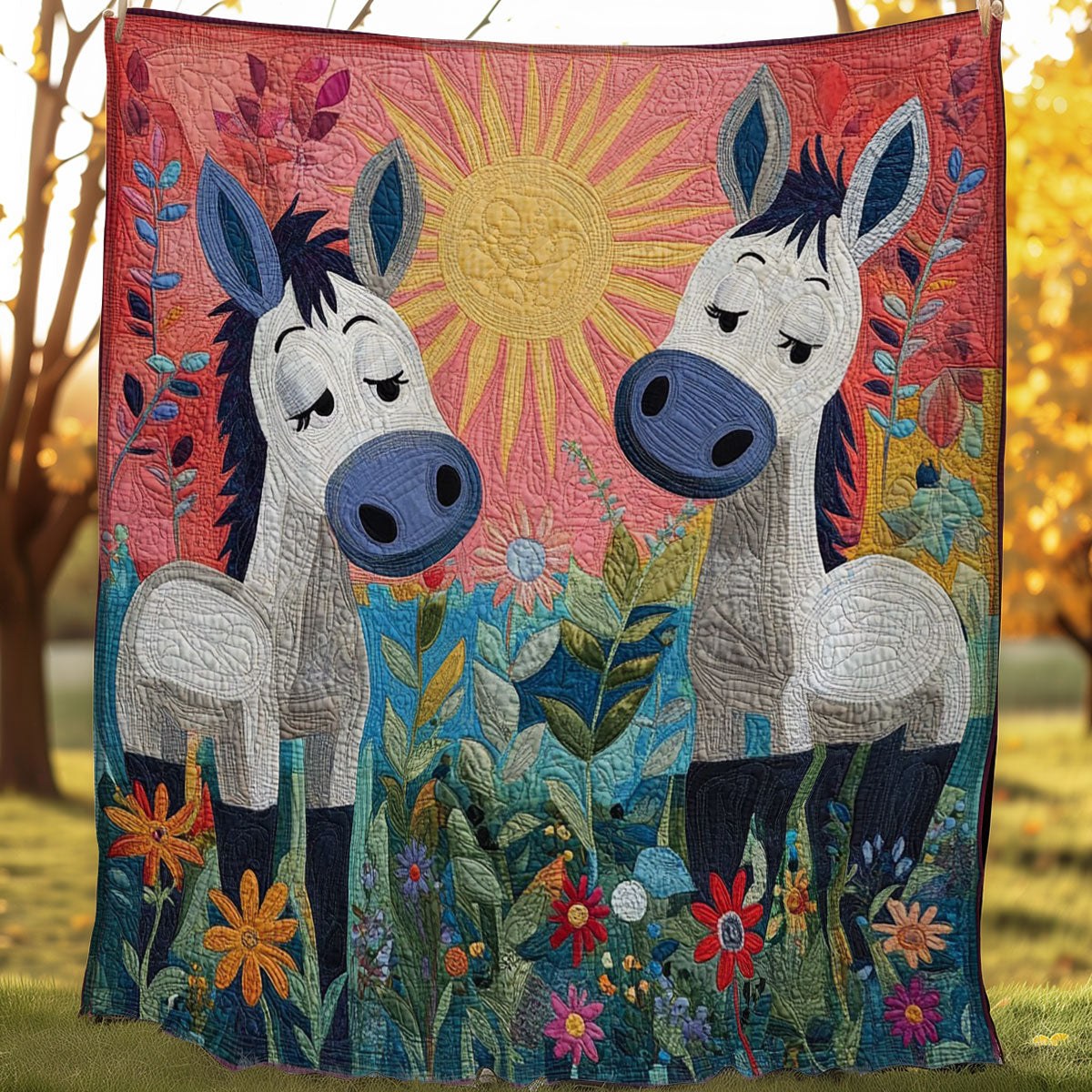 Donkeys In Folklore WO0308028CL Quilt