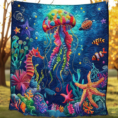 Exploring Ocean Jellyfish WO1008007CL Quilt