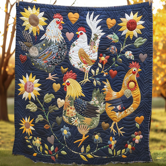 Fabric Sun Chickens XR2907011CL Quilt