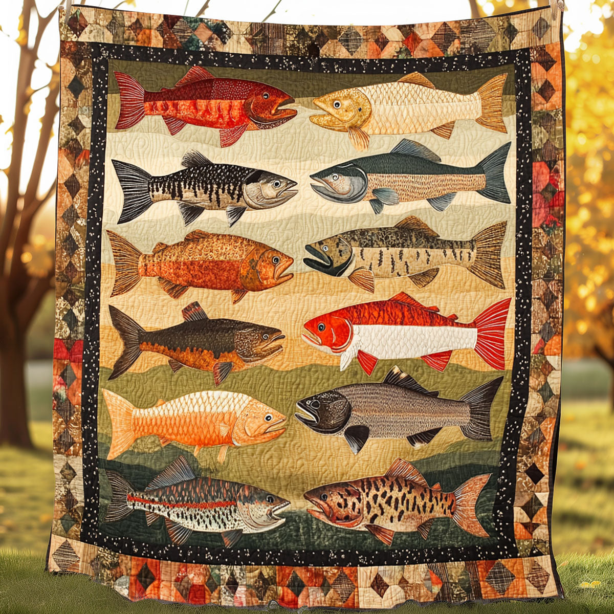 Fish Lovers XR0208016CL Quilt