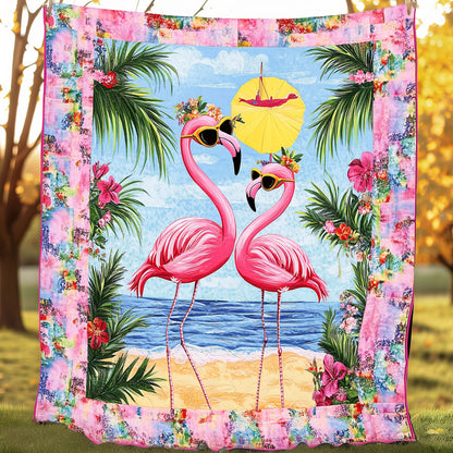 Flamingos Love Summer XR0608044CL Quilt