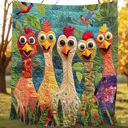 Forest Chickens XR0208009CL Quilt