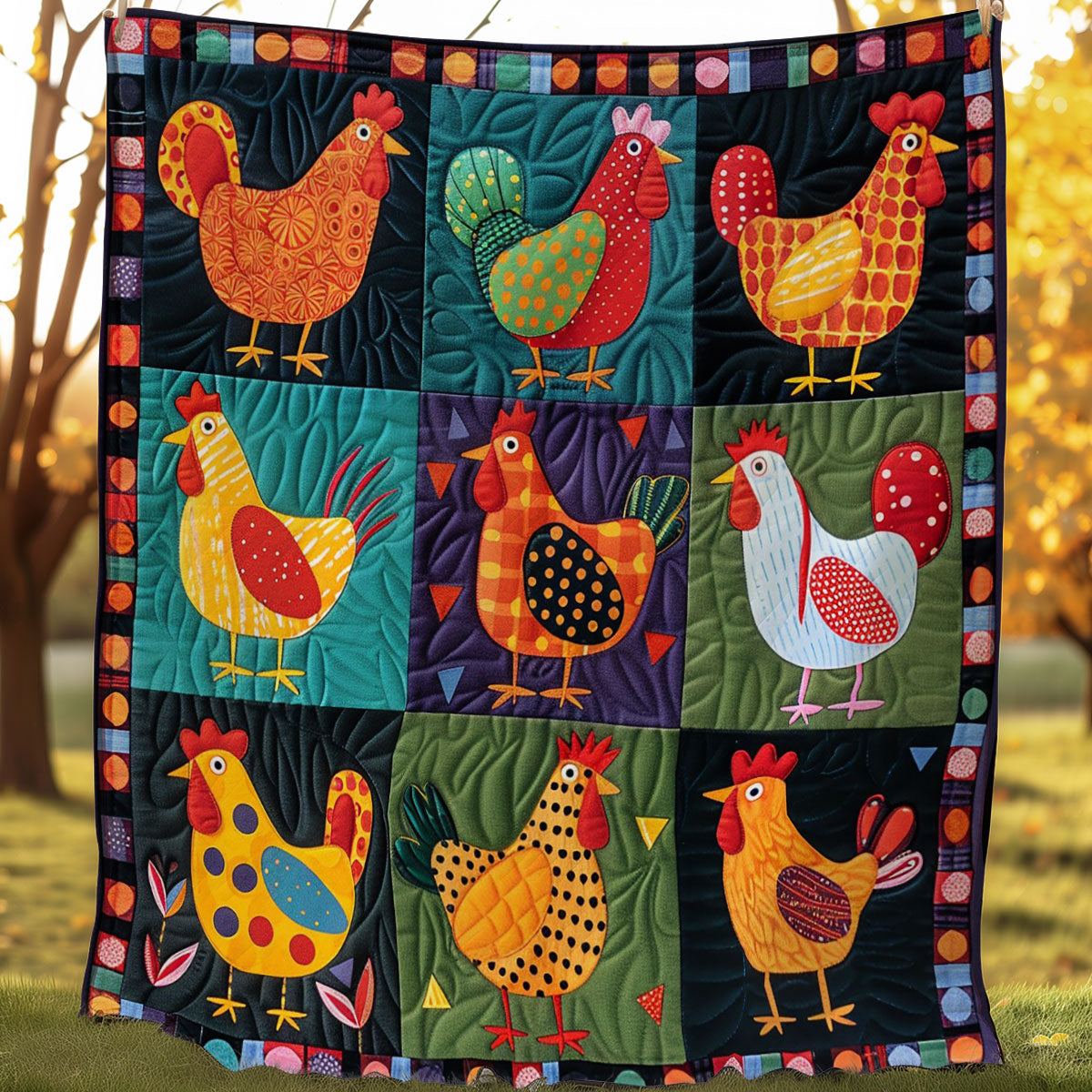 Funny Chicken List WO2007028CL Quilt