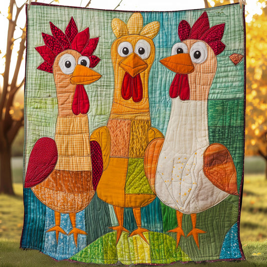 Funny Chicken WO0208006CL Quilt