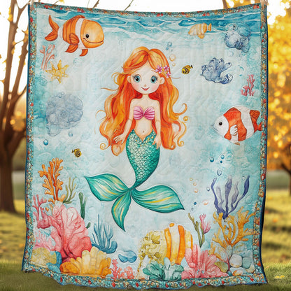 Gentle Mermaid And Sea WO0308012CL Quilt