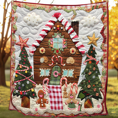 Gingerbread House With Candy XR3107018CL Quilt