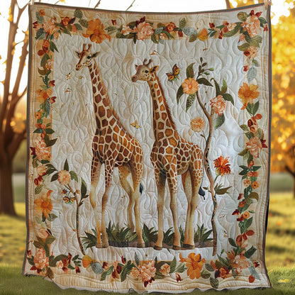 Giraffe And Flowers WN2507017CL Quilt