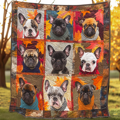Golden Season French Bulldogs XR3107006CL Quilt