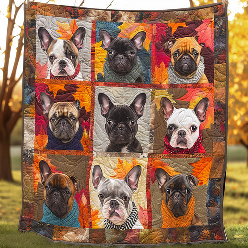 Golden Season French Bulldogs XR3107006CL Quilt