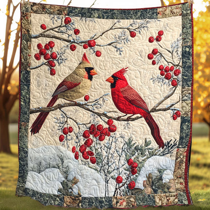 Graceful Cardinal Perch XR0108012CL Quilt