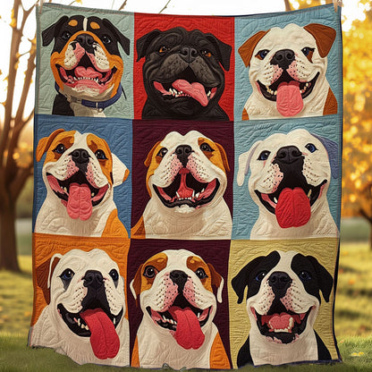 Happy Bulldogs WO3107007CL Quilt