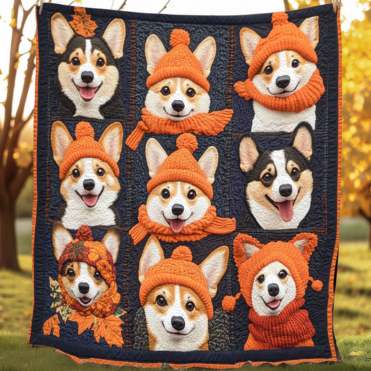 Happy Fall Corgi XR0808029CL Quilt