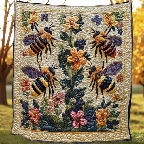 Hardworking Bees WO3107030CL Quilt