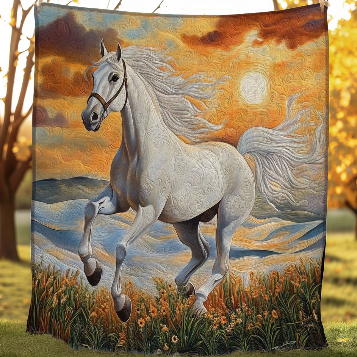 Horse On The Steppe WO0708016CL Quilt