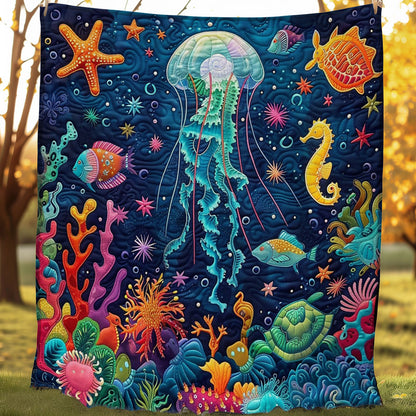 Jellyfish And Ocean Ecosystem WO100808CL Quilt