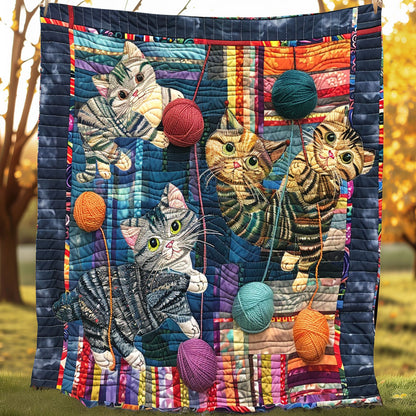 Joyful Yarn Paws Cat XR3007023CL Quilt