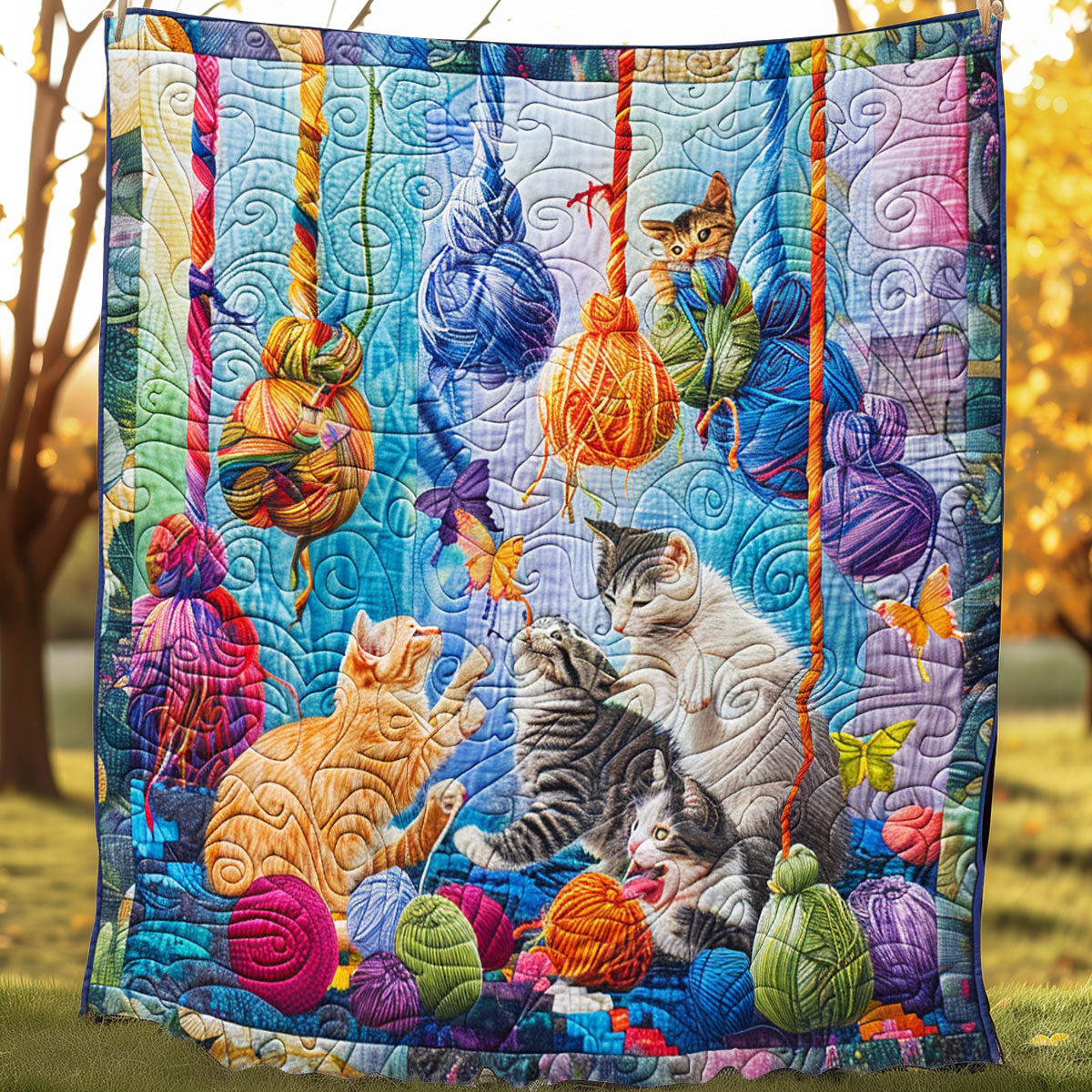 Lively Yarn Kittens XR3007024CL Quilt