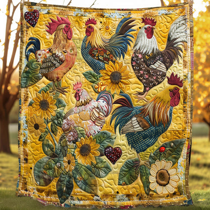 Majestic Morning Chickens XR2907017CL Quilt